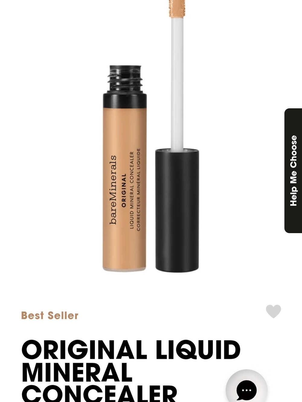 New Bare Minerals Liquid Mineral Conceal Med/Tan 3.5 C